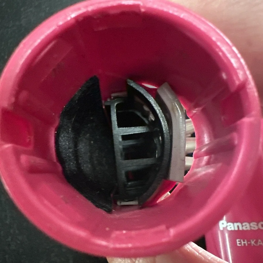 Panasonic EH-KA15 Pink Hot Air Brush Low Noise Wide Blow Brush Tested Works RARE